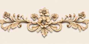 金色雕花装饰条