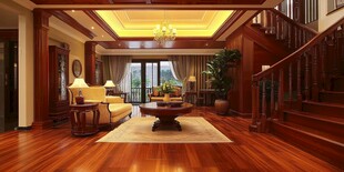 豪华大气的木质客厅空间