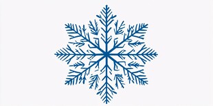 蓝色雪花图案设计元素