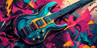 绚丽电吉他的多彩艺术世界