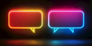 霓虹对话气泡 炫彩视觉风