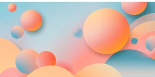 梦幻渐变圆球背景图案