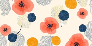 花卉几何图案背景设计