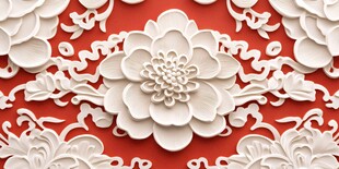 中式雕花墙面装饰图案