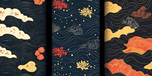 中式古风海洋云纹图案集