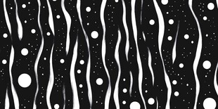 黑白波点线条抽象图案