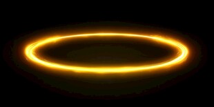 金色发光圆环特效元素