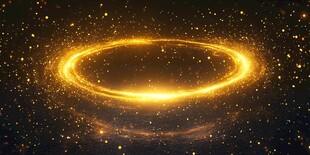 金色光环特效 闪耀宇宙空间