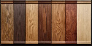 多样木纹橱柜面板展示