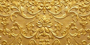 金色华丽浮雕花纹图案