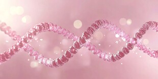 梦幻粉色DNA双螺旋结构