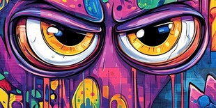 1 酷炫涂鸦风的夸张双眼