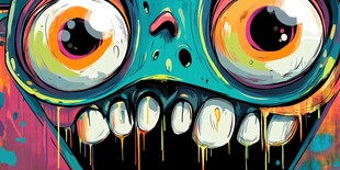 奇幻大眼怪物插画