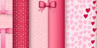 粉色系浪漫礼品包装纸