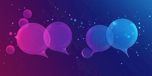 梦幻渐变对话气泡背景图