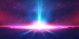 炫彩科幻光束宇宙背景图