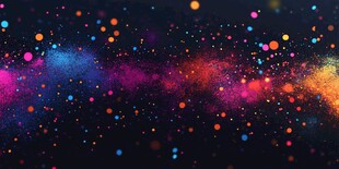 梦幻多彩粒子背景效果