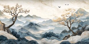 水墨山水间的静谧景致