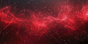 红色科技感线条粒子背景图