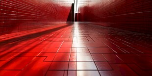 红色通道光影奇幻景象