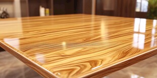 光滑木纹实木桌角特写