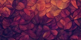 梦幻紫橙交织叶片纹理