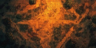 神秘几何图案荒野鸟瞰图