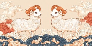 双羊祥瑞图