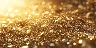 闪耀金色碎屑特写