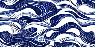 蓝白海浪抽象图案纹理