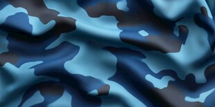 蓝色迷彩布料纹理