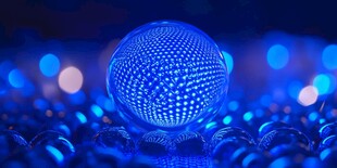蓝色科技感球体梦幻场景