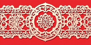 中式雕花剪纸装饰图案