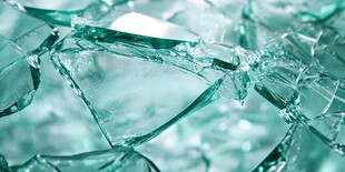 碎玻璃特写画面