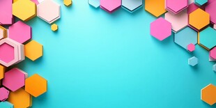 多彩六边形背景设计元素