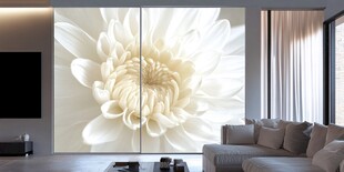 优雅花卉背景的现代客厅