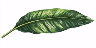 热带风情香蕉叶插画