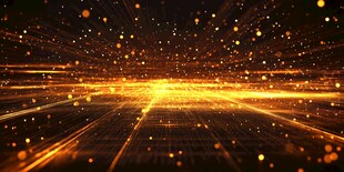 金色流光未来科技背景图