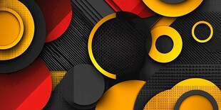 几何圆环抽象创意背景图