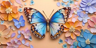 蝶舞繁花间 梦幻纸艺世界