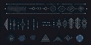 几何线条装饰元素集合