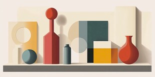 简约几何风装饰摆件组合