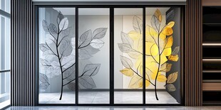 现代简约玻璃移门艺术设计