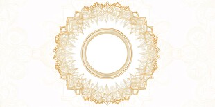 金色圆形华丽装饰图案