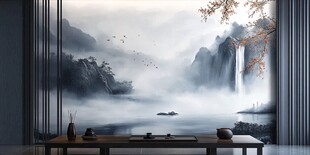 中式山水意境客厅装饰画