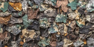 迷彩伪装网纹理特写