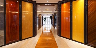 豪华走廊 多样木纹板材展示