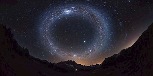 璀璨星环下的静谧山谷