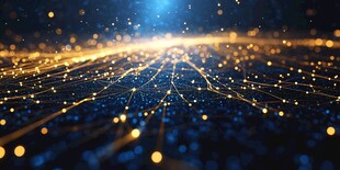 梦幻科技光线粒子背景图