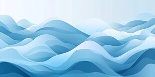 蓝色渐变波浪抽象背景图